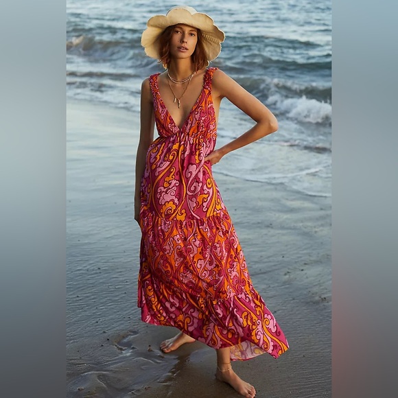 Anthropologie Dresses & Skirts - Anthropologie Maeve Eviana Shirred Maxi Dress